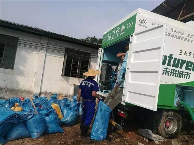 龙门镇工业污泥压干处理